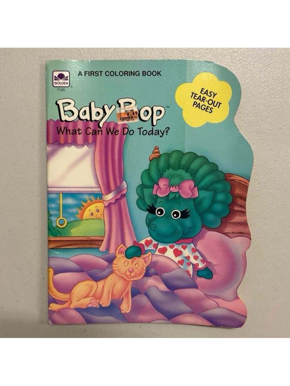 Vintage 1993 Baby Bop My First Coloring Book What Can We Do Today?